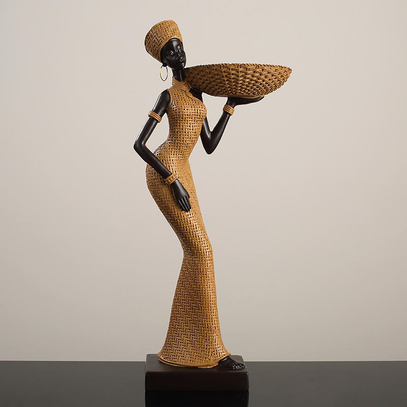 Artisan-Inspired Decorative Figurine Tray – Modern Tabletop Accent Bowl